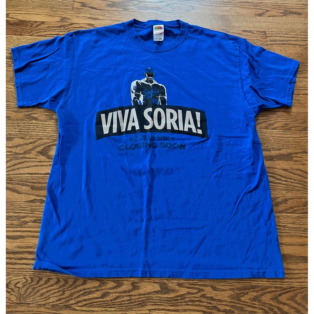 Kansas City Royals Joakim Soria Viva Soria 2008 All Star T-Shirt Blue XL